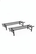 Leafy Tales Heavy-Duty Metal Plant Stand Set of 2– Durable Iron Pot Stand for Indoor and Outdoor Use – Rust-Proof Garden Shelf (Black, 76cm x 24cm x 18cm)
