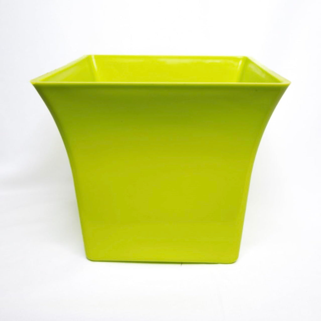 Leafy Tales Green Square Shape Planter| 8 Inch Plastic Pots for Indoor and Outdoor(Se of 5-Green Pots)