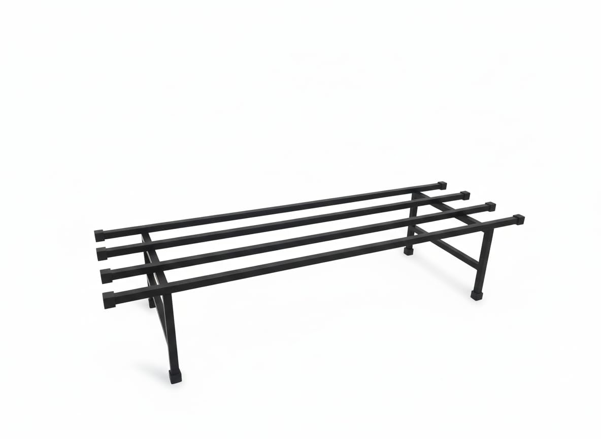 Leafy Tales Heavy-Duty Metal Plant Stand Set of 1– Durable Iron Pot Stand for Indoor and Outdoor Use – Rust-Proof Garden Shelf (Black, 76cm x 24cm x 18cm)