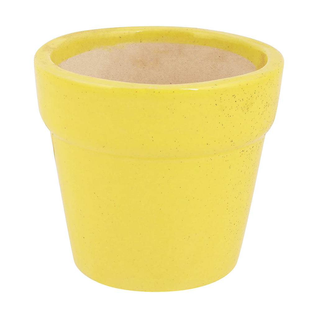 Leafy Tales Set of 2 - Polygon Shape Ceramic Pot, Pot only, | Multicolor, Polygon - 2 (Polygon - 2)