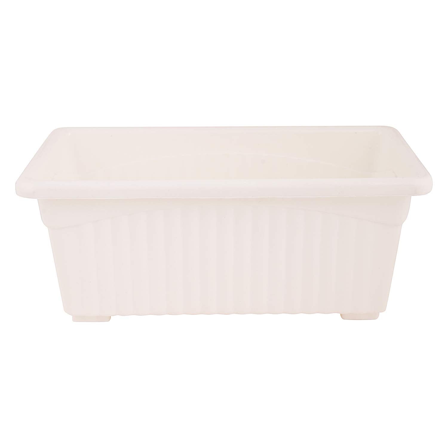 Leafy Tales Multicolor Rectangular Plastic Pots for Plants, Window Display, (Set of 12) (34.5 x 18.5 x 14 cm) (Tub - 12)