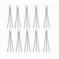 Leafy Tales Metal Hanging Chain for Pots, Plants| S Shape Hook(Black, Set of 10)