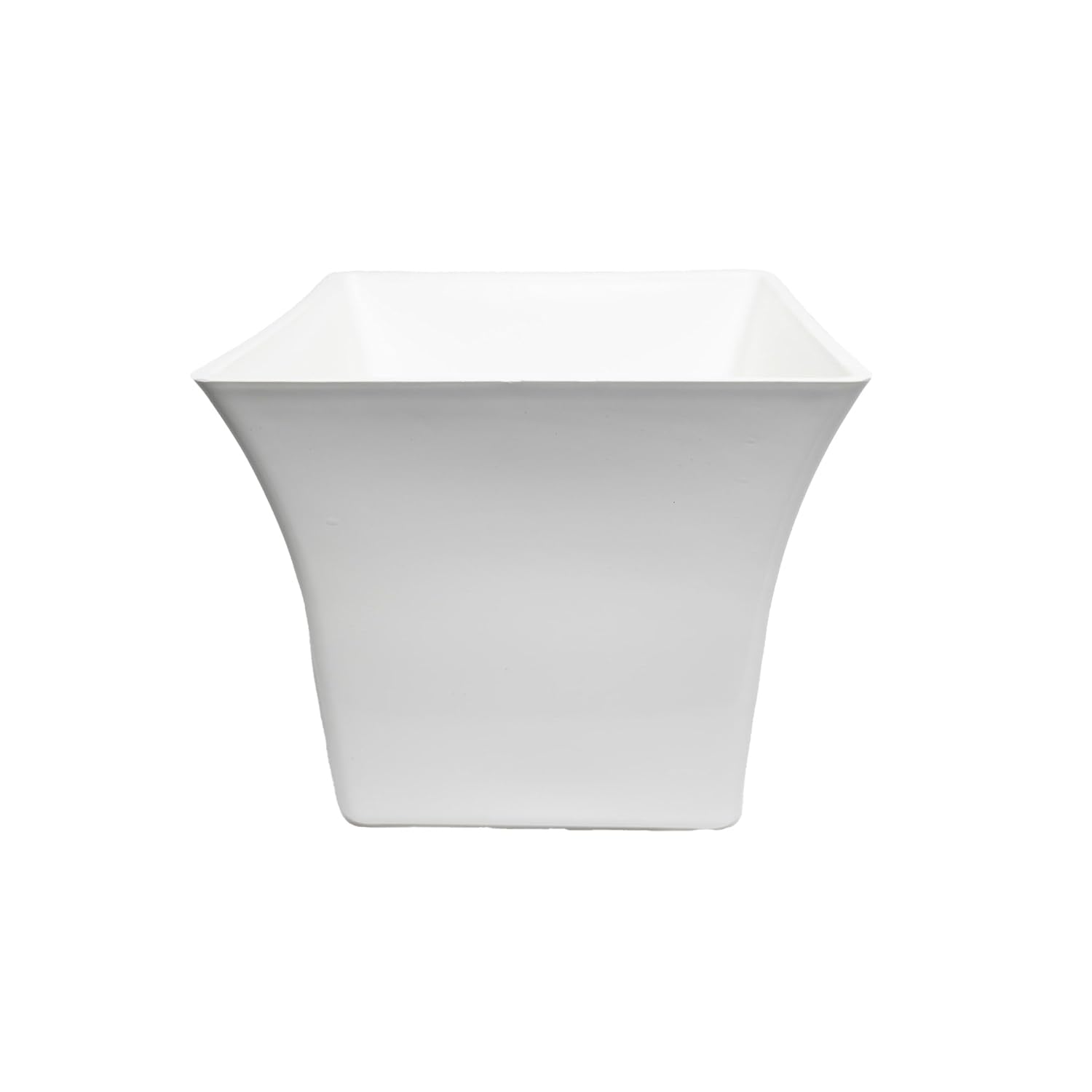 Leafy Tales White Square Shape Planter| 8 Inch Plastic Pots for Indoor and Outdoor(Se of 5-White Pots)