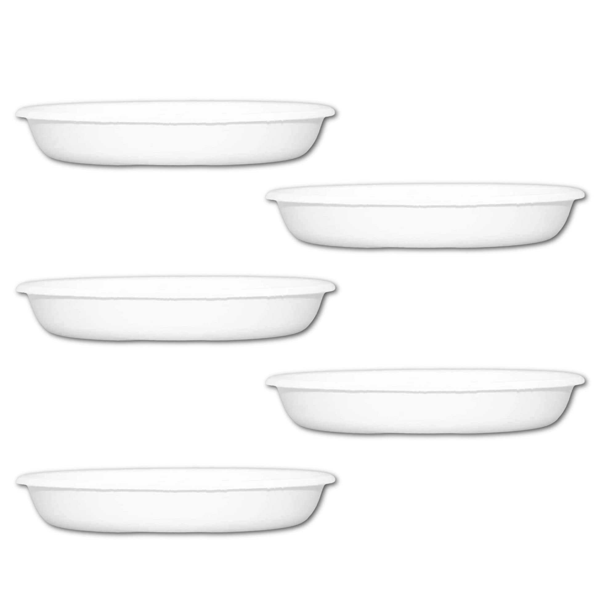 Leafy Tales Planter Bottom Plate/Gamla Dripping Tray, Terracotta Color Plastic pots | (4-inch, Brown, Pack of 16), small