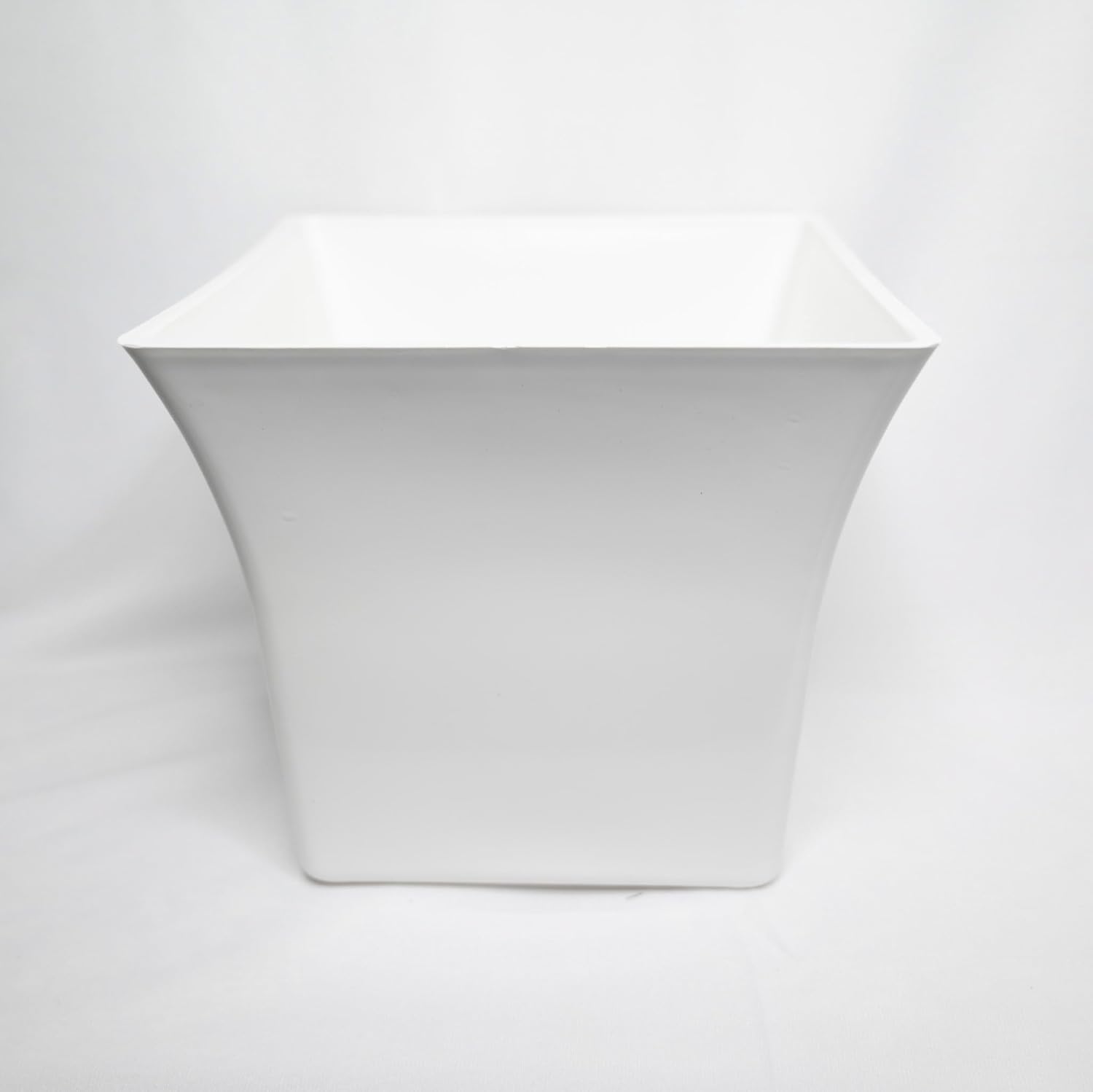 Leafy Tales White Square Shape Planter| 8 Inch Plastic Pots for Indoor and Outdoor(Se of 5-White Pots)