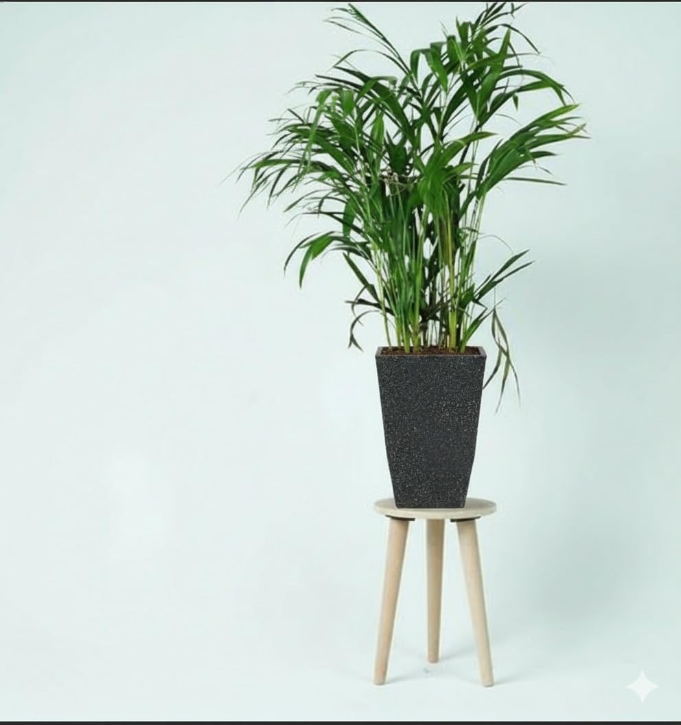 Leafy Tales Modern Roto Square Tower Planter for Home Décor 12 INCH, Highly Durable,Lightweight Indoor Outdoor Planter, Flower Pot Gamla