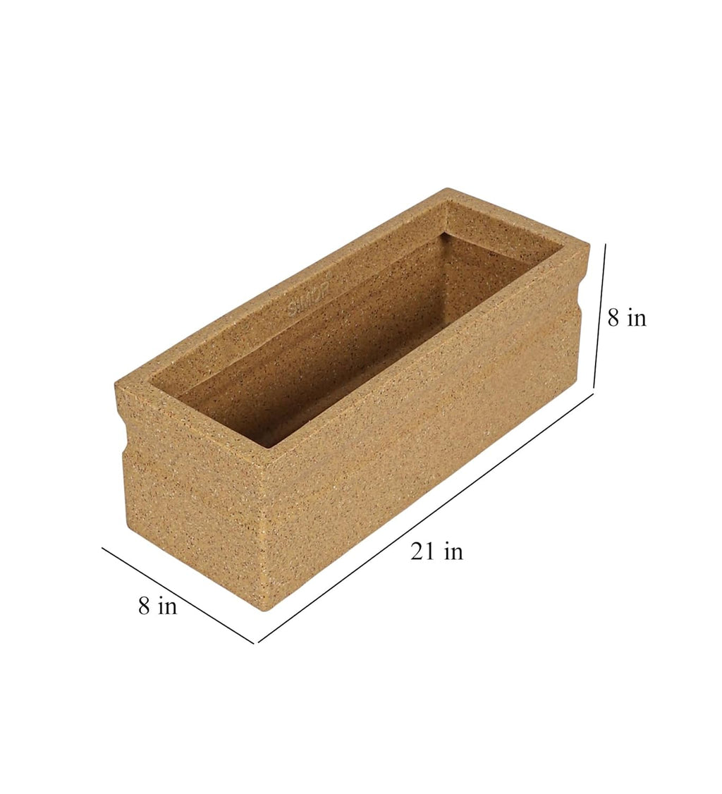 Leafy Tales Modern Rectangular Planter for Home Décor 21 INCH, Highly Durable,Lightweight Indoor Outdoor Planter, Flower Pot Gamla,Tree Planter, Pot for Balcony Garden, Vegetables, Flowers & Greenery