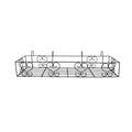 Leafy Tales Metal Long Rectangular Shape Railings Pot Holder |Pot Holder Basket for Plants in Balcony Railings Gamla Stand for Indoor and Outdoor (Set of 1)