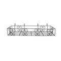 Leafy Tales Metal Long Rectangular Shape Railings Pot Holder |Pot Holder Basket for Plants in Balcony Railings Gamla Stand for Indoor and Outdoor (Set of 2)
