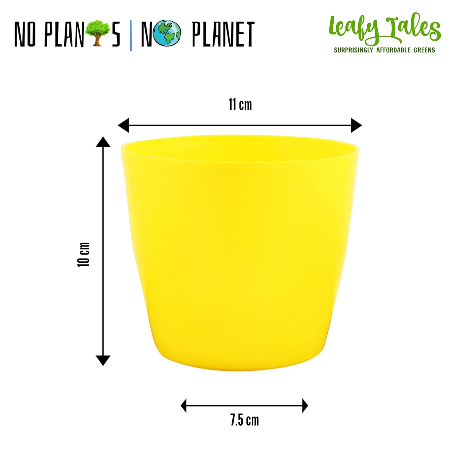 Leafy Tales Plastic Cool Pot, Multicolor 10 x 10 x 8 cm 10 pcs, small