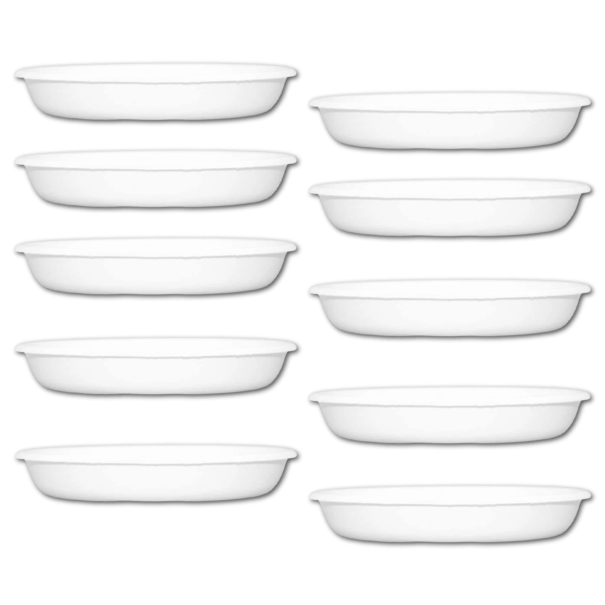 Leafy Tales Planter Bottom Plate/ Gamla Dripping Tray, Terracotta Color Plastic pots | (10-inch, Brown, Pack of 5)