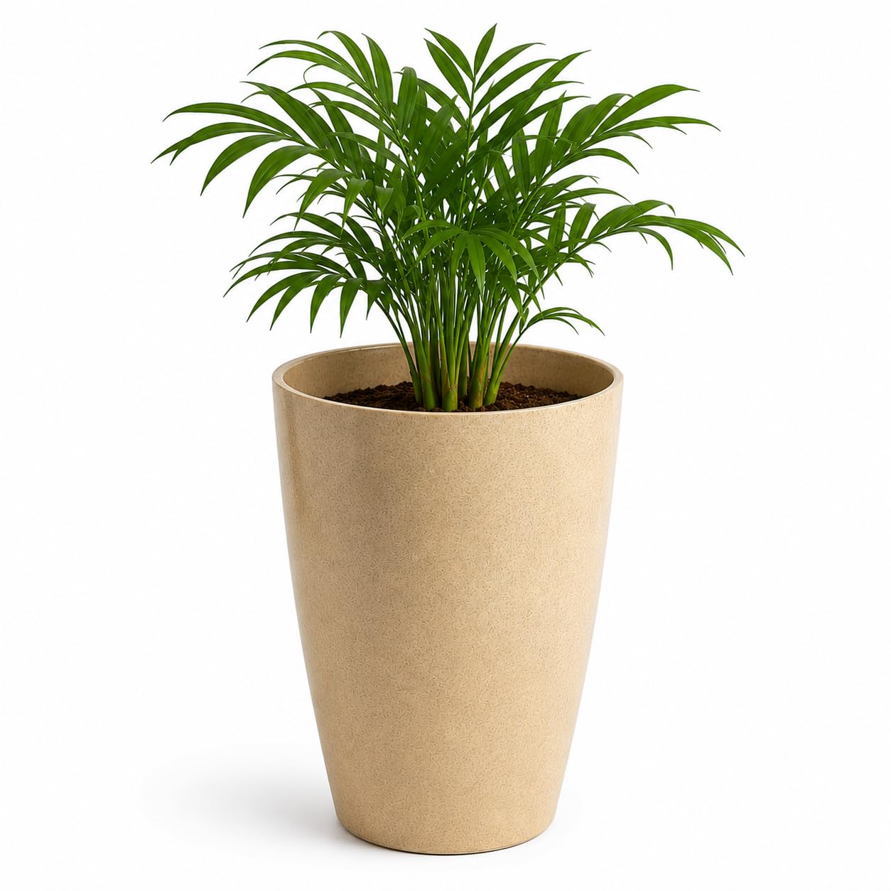 Leafy Tales Modern Round Tower Planter for Home Décor 14 INCH, Highly Durable,Lightweight Indoor Outdoor Planter, Flower Pot Gamla, Pot for Balcony Garden, Vegetables, Flowers & Greenery