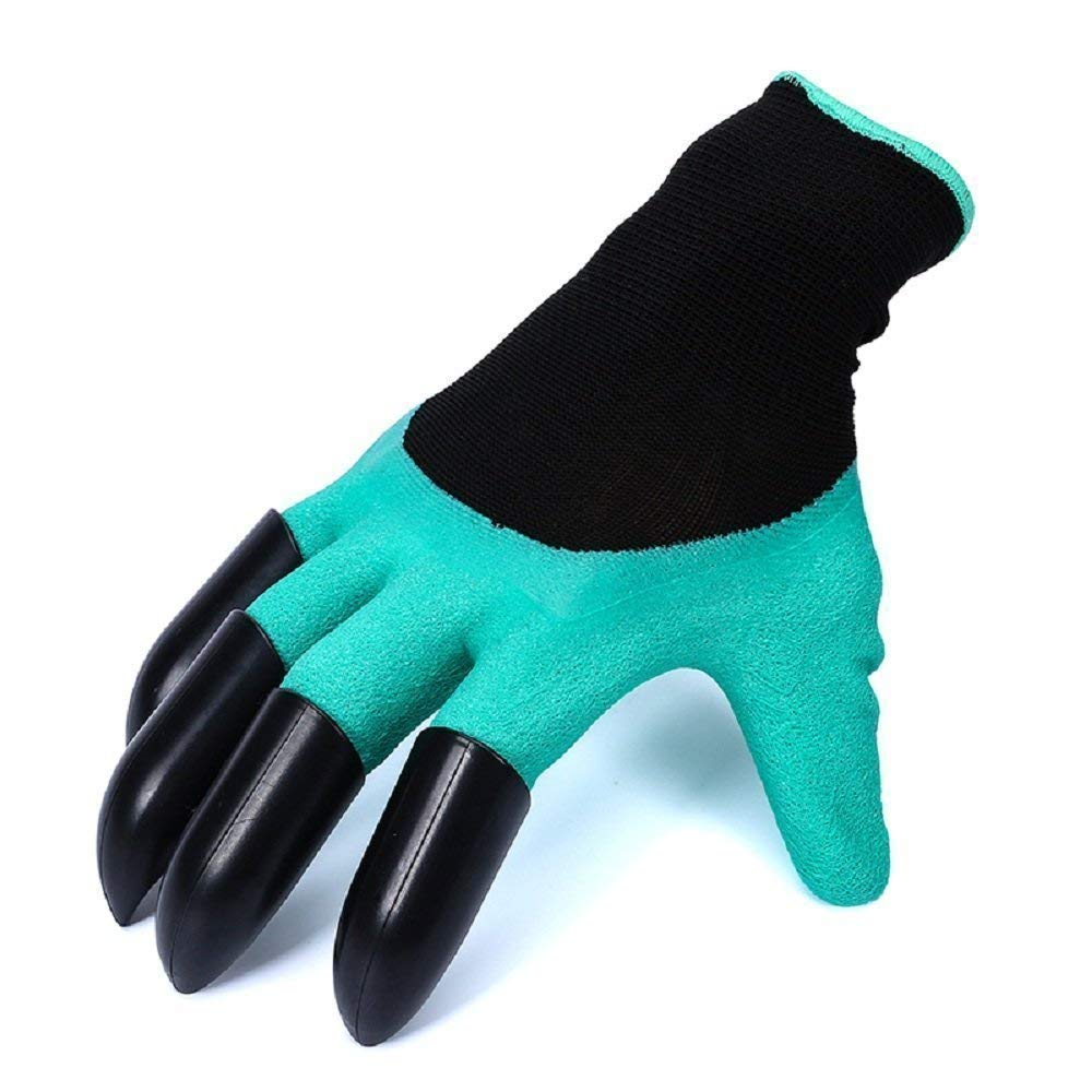 Leafy Tales Gardening Gloves with Right Hand Fingertips Claws for Pruning, Digging & Planting, One Pair, Multicolour
