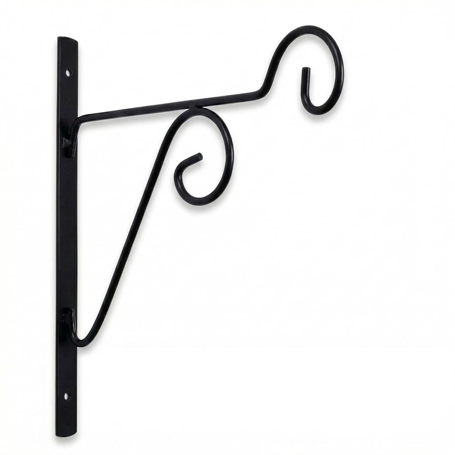 Leafy Tales Plant Hanger Brackets Wall Mounted - Metal Hanging Hooks, Holder for Indoor Outdoor Planters - Black - Pack of 8 (Wall Hanging-8)