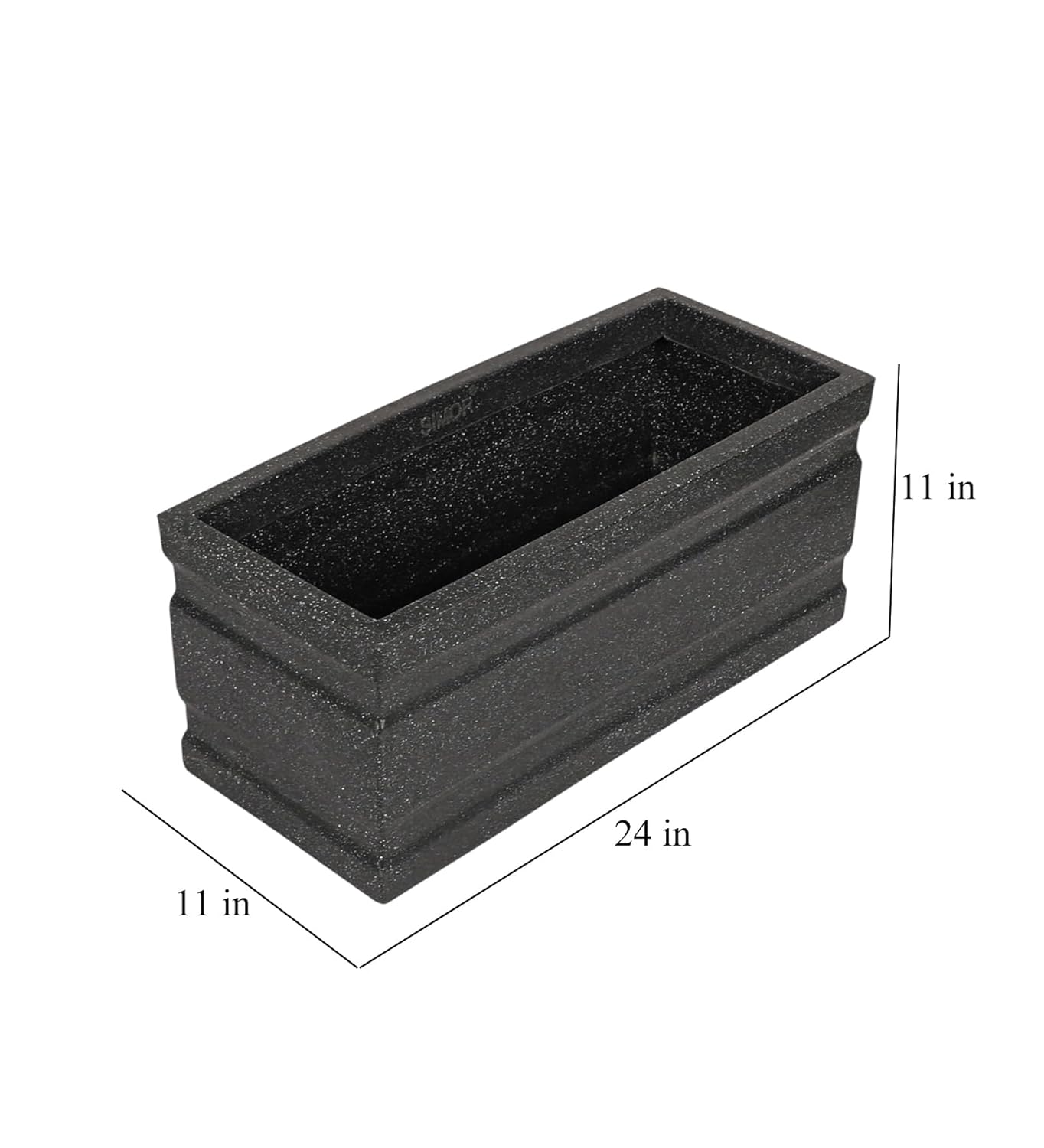 Leafy Tales Modern Rectangular Planter for Home Décor 24 INCH, Highly Durable,Lightweight Indoor Outdoor Planter, Flower Pot Gamla,Tree Planter, Pot for Balcony Garden, Vegetables, Flowers & Greenery