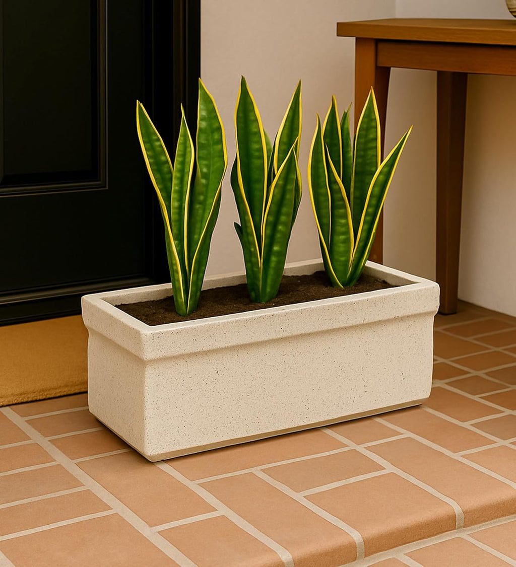 Leafy Tales Modern Rectangular Planter for Home Décor 21 INCH, Highly Durable,Lightweight Indoor Outdoor Planter, Flower Pot Gamla,Tree Planter, Pot for Balcony Garden, Vegetables, Flowers & Greenery