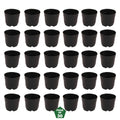 Leafy Tales UV Plastic Round Pots for Plants (6 Inches, Black, Pack of 20) | Lightweight Indoor Outdoor Garden & Balcony Planters