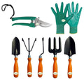 Leafy Tales Gardening Tool Kit Set of 7 (5 Tools + Pruner Scissors + Gloves)