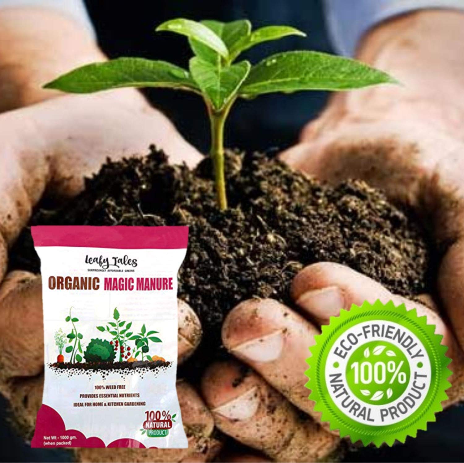Leafy Tales Magic Manure 5kg | Organic Fertilizer for Home Garden | 100% Natural Plant Food & Soil Booster | Ideal for Succulents, Vegetables, Flowers & Indoor Plants | All-Purpose Bio Manure