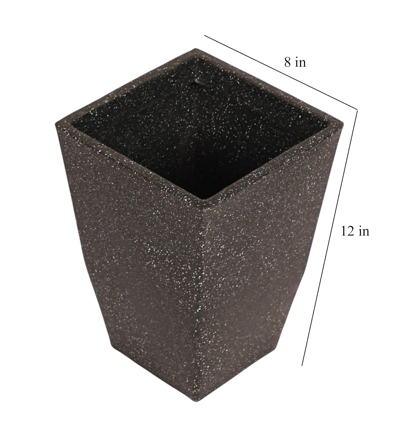 Leafy Tales Modern Roto Square Tower Planter for Home Décor 12 INCH, Highly Durable,Lightweight Indoor Outdoor Planter, Flower Pot Gamla