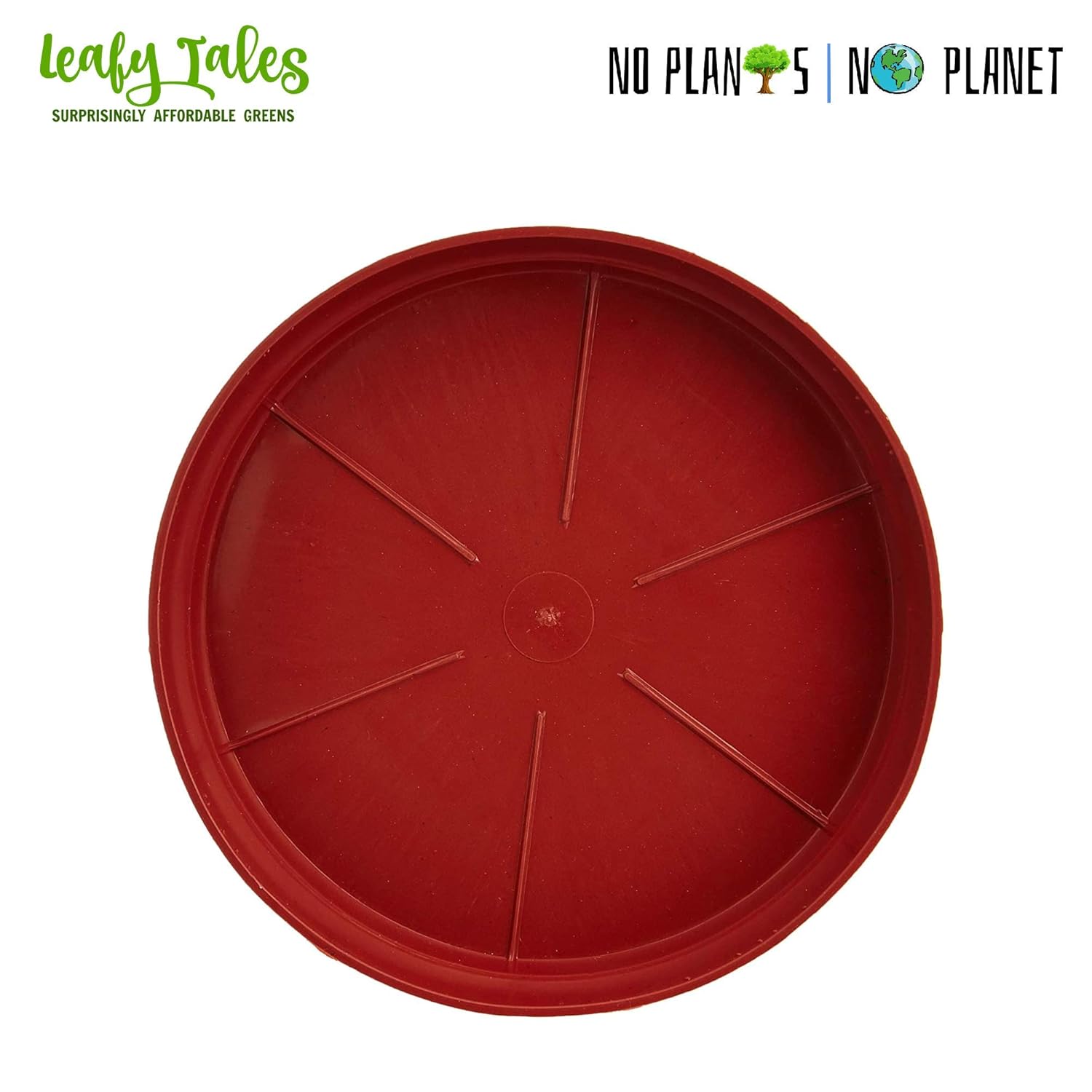 Leafy Tales Planter Bottom Plate/Gamla Dripping Tray, Terracotta Color Plastic pots | (4-inch, Brown, Pack of 16), small