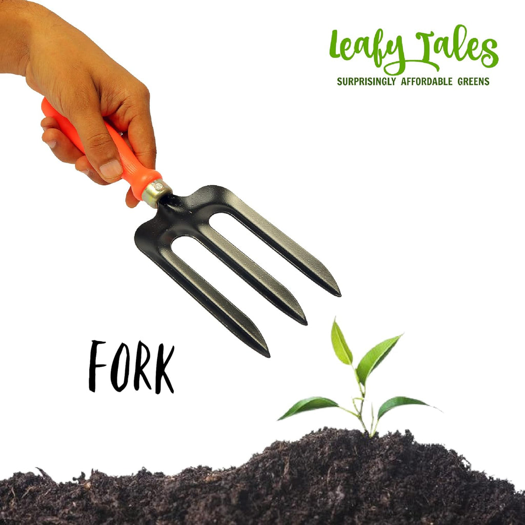 Leafy Tales Gardening Tool Kit Set of 9 (7 Tools + Pruner Scissors + Gloves)