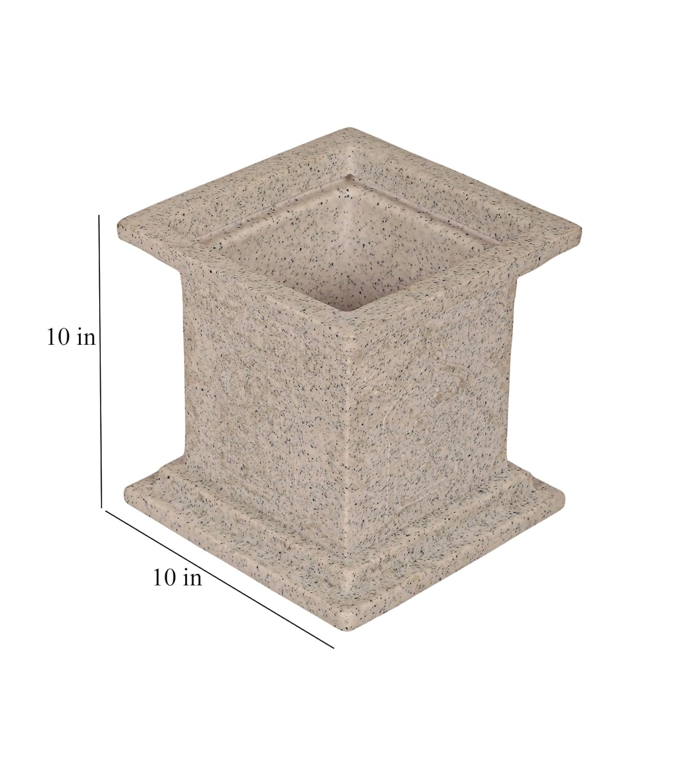 Leafy Tales Modern Greek Tulsi Pot/Planter for Home Décor 10 INCH, Highly Durable,Lightweight Indoor Outdoor Planter, Flower Pot Gamla,Tree Planter