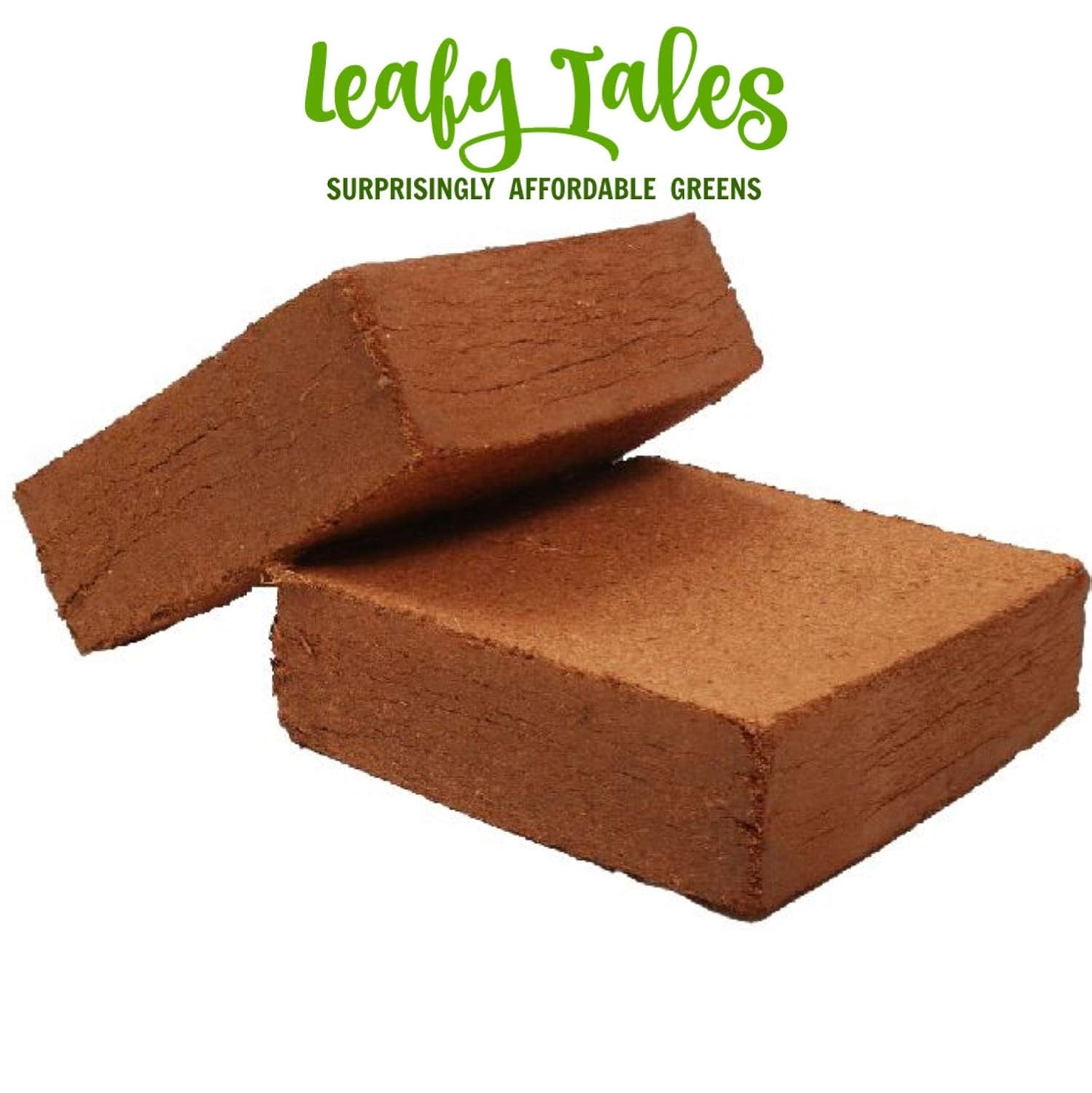 Leafy Tales Cocopeat Brick 4.5-5 kg, Expands Up to 80L, Ideal Growing Media for Plants