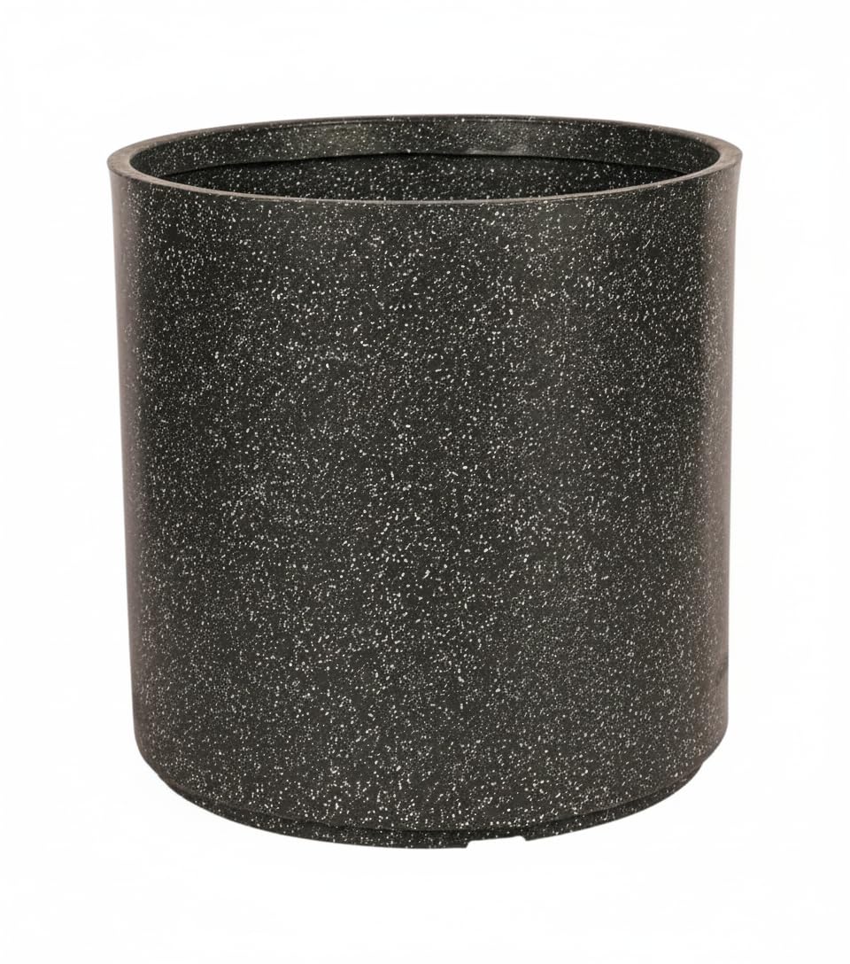 Leafy Tales Modern Round Cylindrical Planter for Home Décor 10 INCH, Highly Durable,Lightweight Indoor Outdoor Planter, Flower Pot Gamla, Pot for Balcony Garden, Vegetables