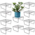 Leafy Tales Set of 10 – Square Metal/Iron Plant Stand for Indoor/Outdoor Flower Pot for Home, Garden, Balcony, Living Room Decor