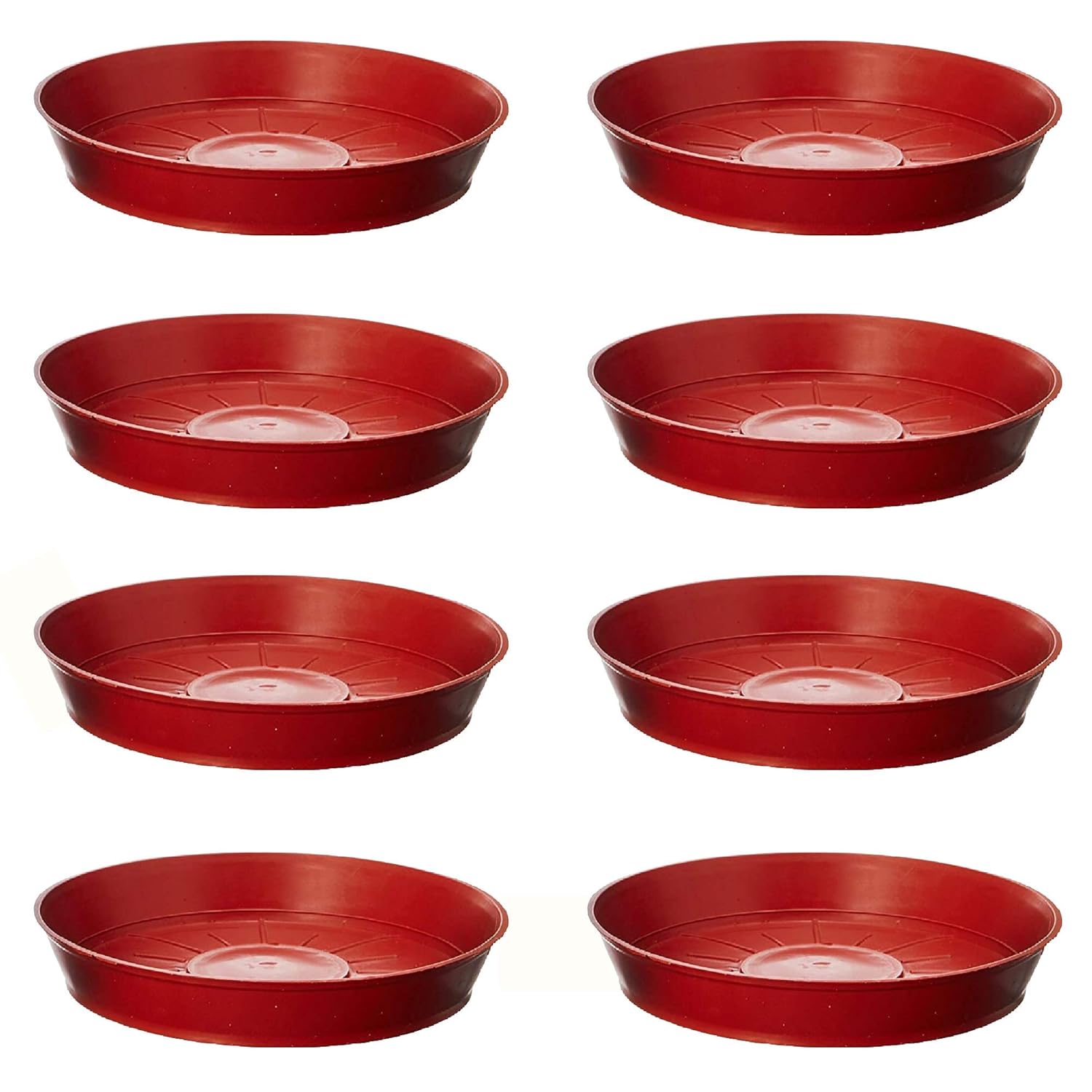 Leafy Tales Plants Bottom Plate, Drip Tray for Plants, Gamla, Terracotta Color| (8-inch, Brown, Set of 8)