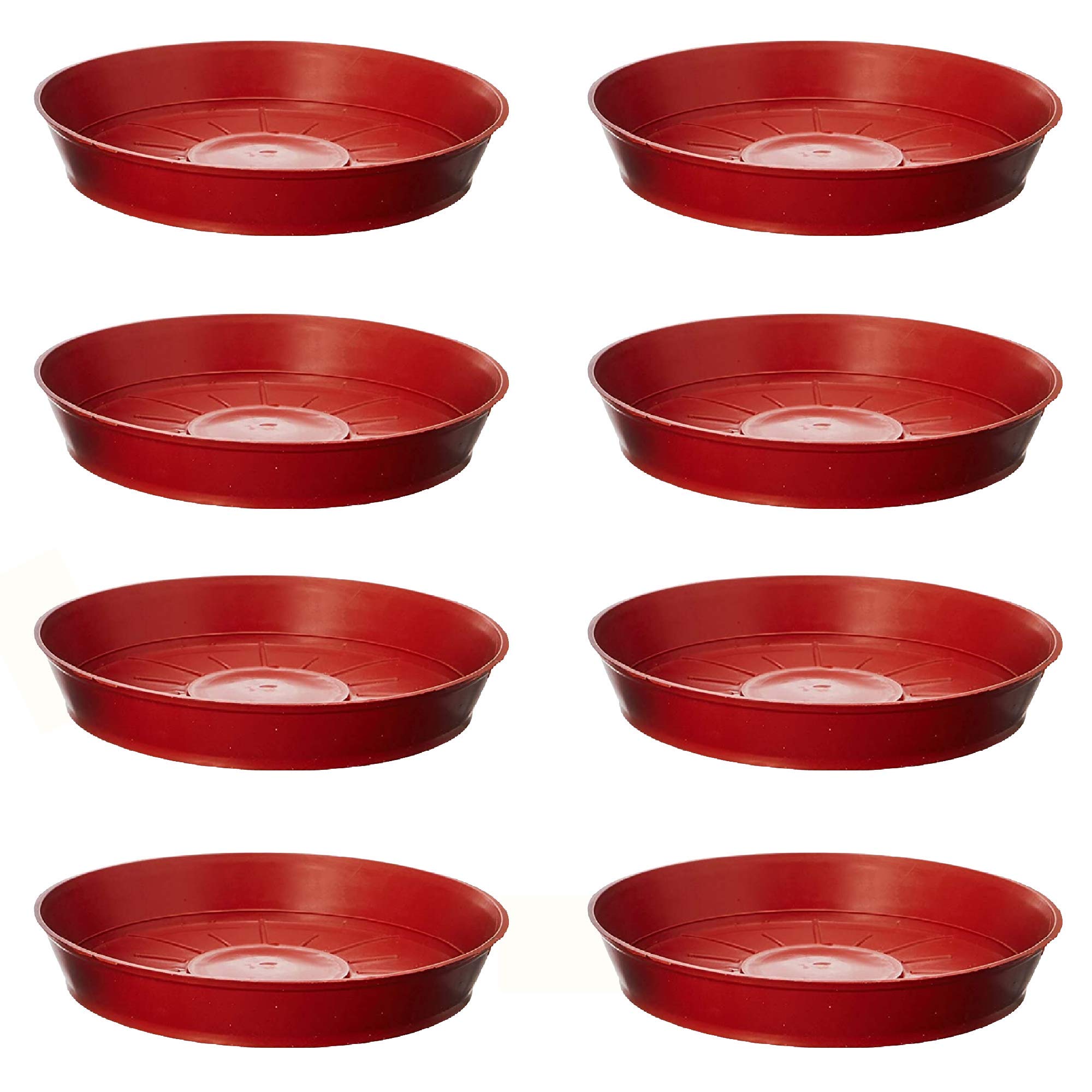 Leafy Tales Planter Bottom Plate/Gamla Dripping Tray, Terracotta Color Plastic pots | (4-inch, Brown, Pack of 16), small