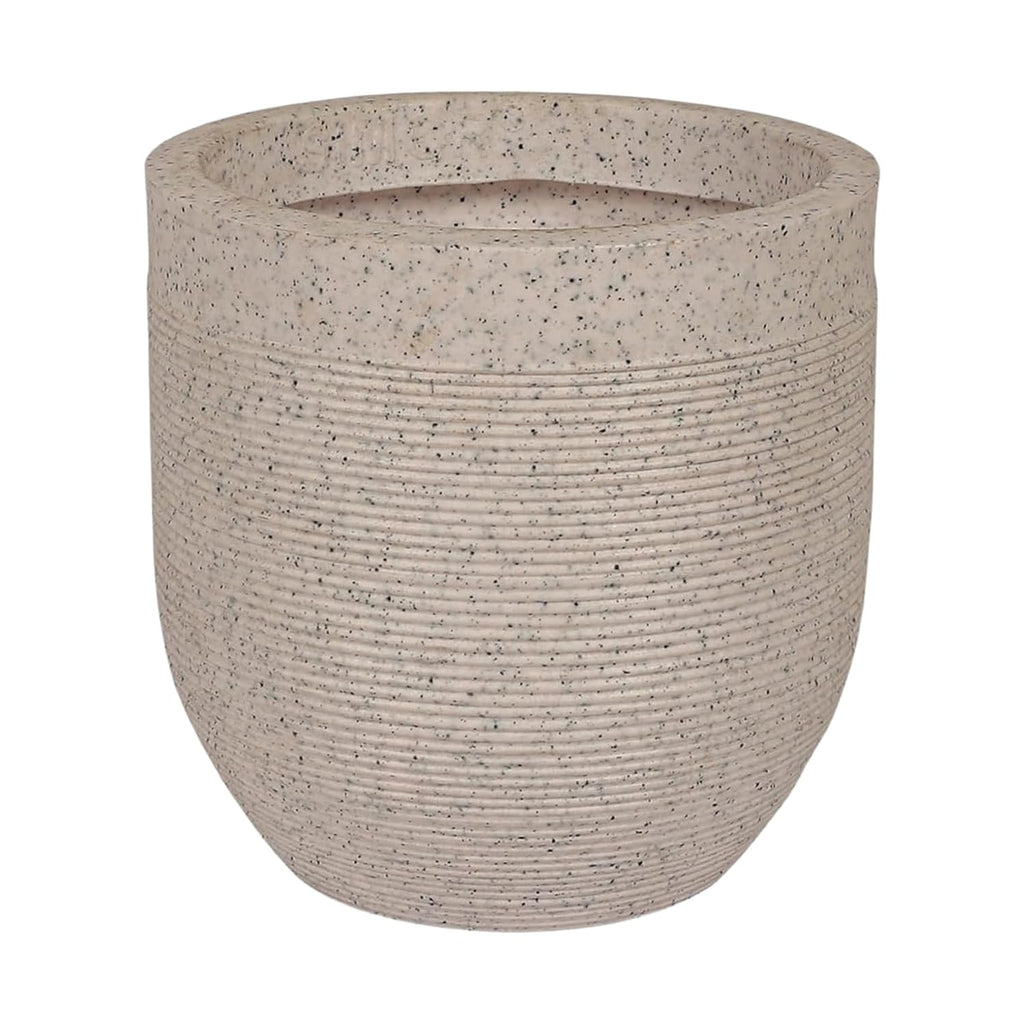 Leafy Tales Modern Greek Round Planter for Home Décor 12 INCH, Highly Durable,Lightweight Indoor Outdoor Planter, Flower Pot Gamla,Tree Planter, Pot for Balcony Garden, Vegetables, Flowers & Greenery