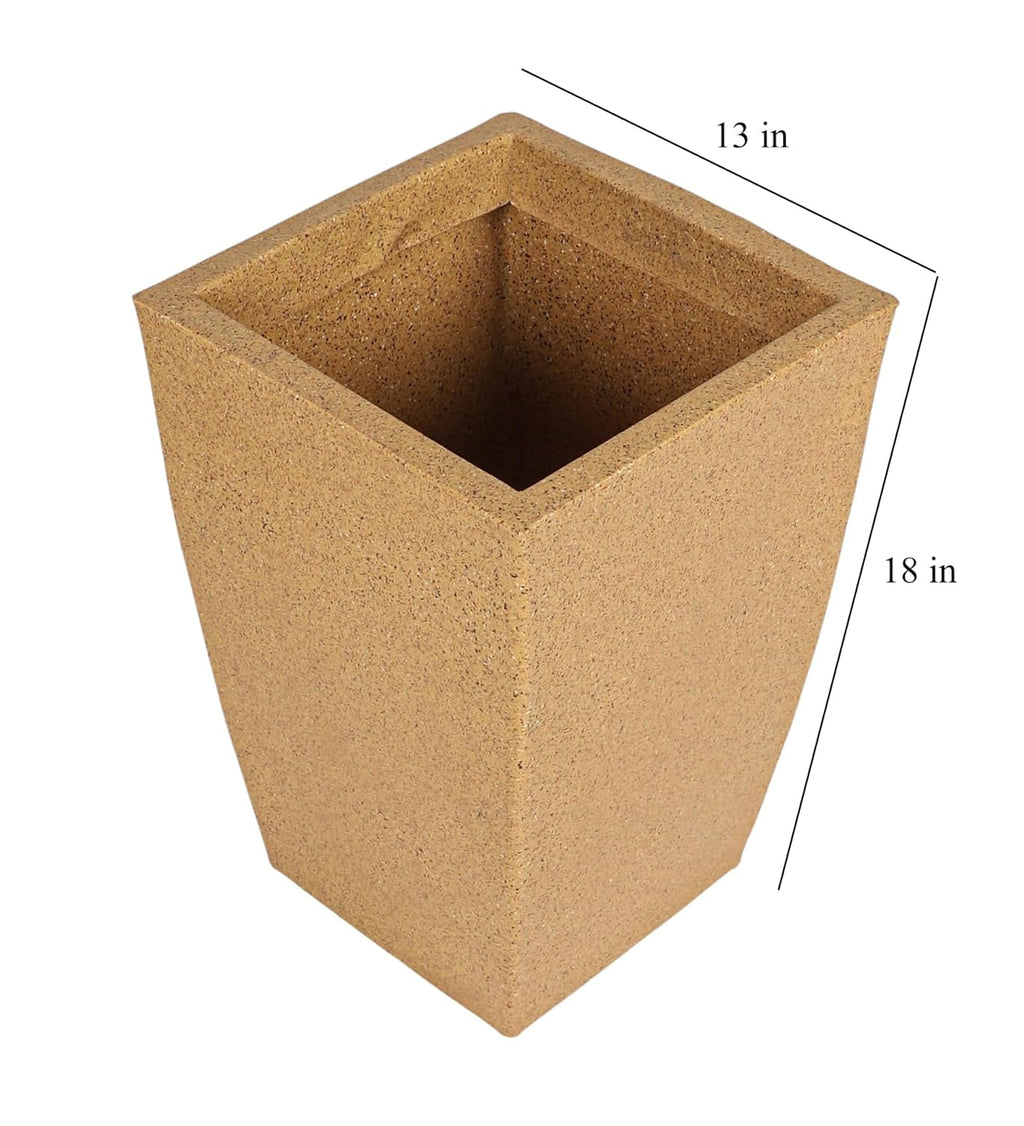Leafy Tales Modern Roto Square Tower Planter for Home Décor 18 INCH, Highly Durable,Lightweight Indoor Outdoor Planter, Flower Pot Gamla