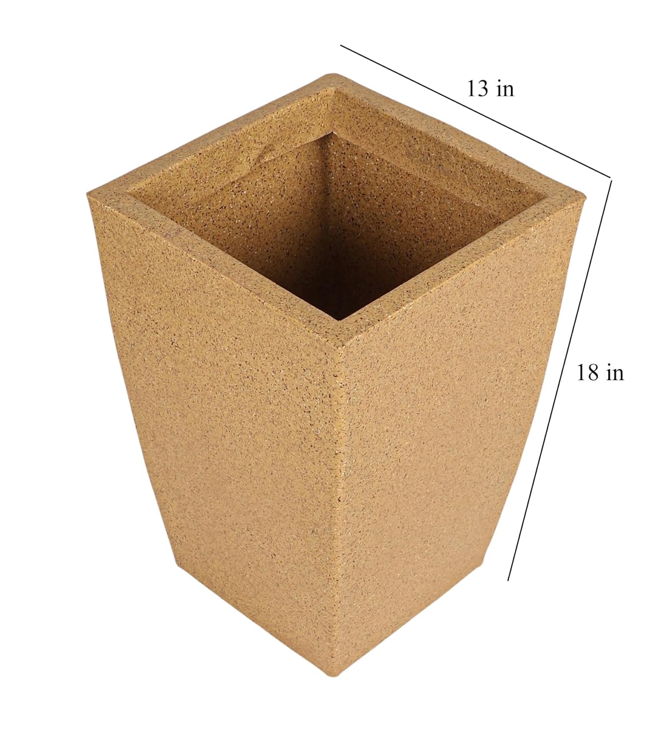 Leafy Tales Modern Roto Square Tower Planter for Home Décor 18 INCH, Highly Durable,Lightweight Indoor Outdoor Planter, Flower Pot Gamla