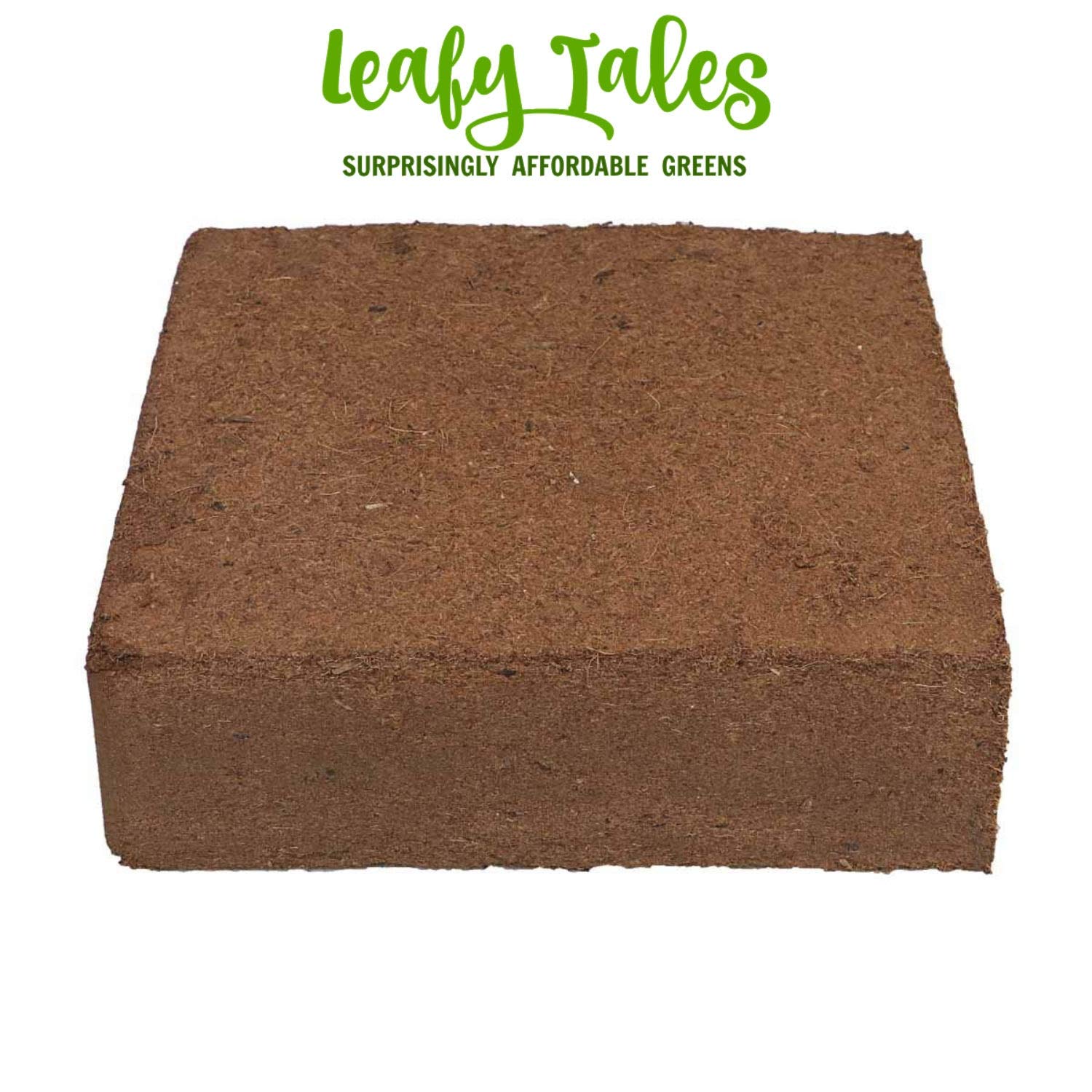 Leafy Tales Cocopeat Brick 4.5-5 kg, Expands Up to 80L, Ideal Growing Media for Plants