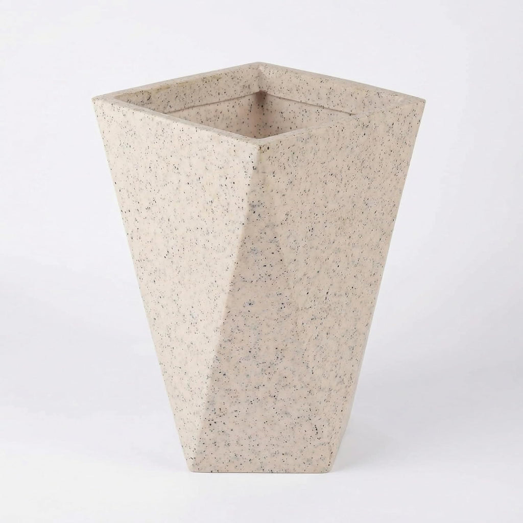 Leafy Tales Modern Diamond Tower Planter for Home Décor 12 INCH, Highly Durable,Lightweight Indoor Outdoor Planter, Flower Pot Gamla