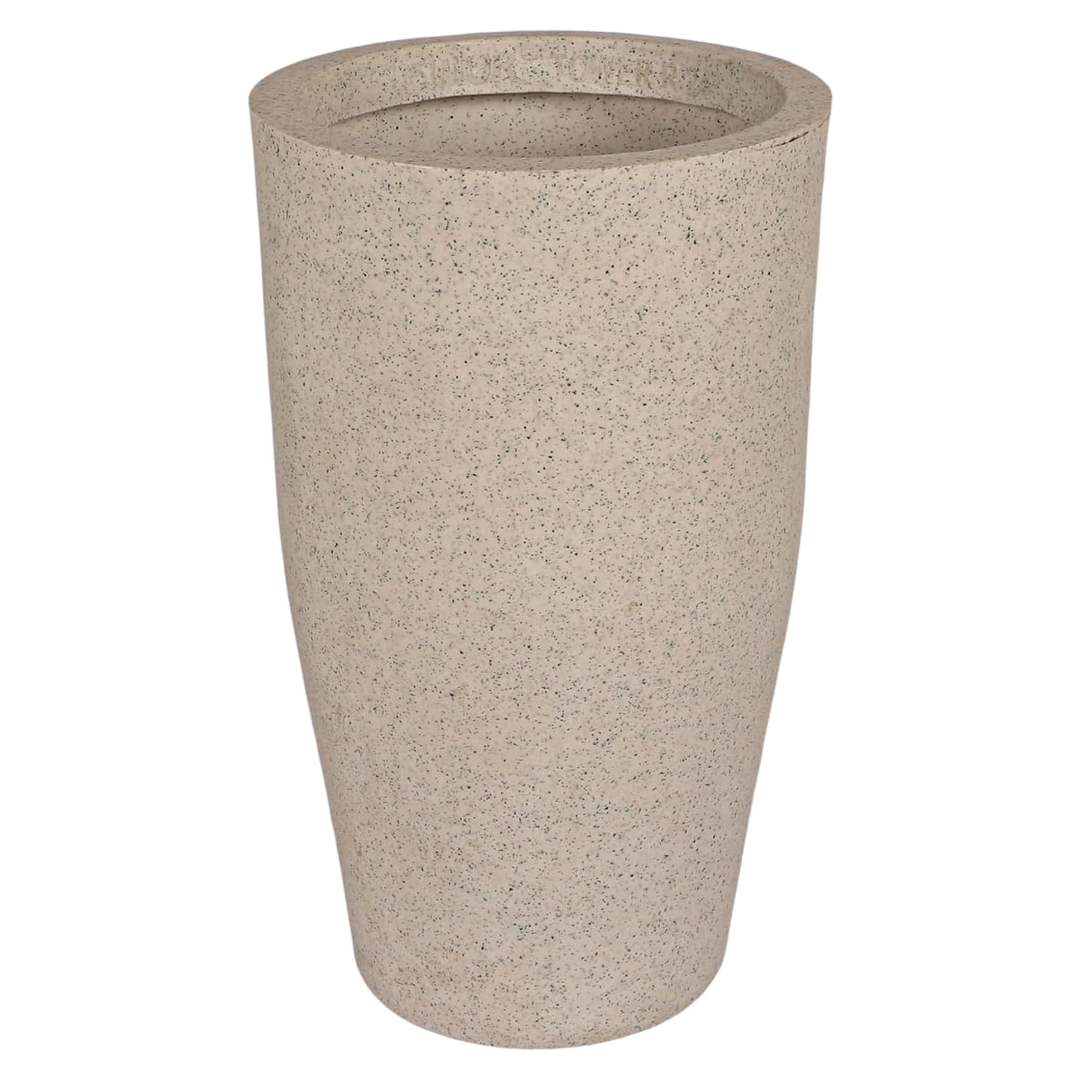 Leafy Tales Modern Round Tower Planter for Home Décor 18 INCH, Highly Durable,Lightweight Indoor Outdoor Planter, Flower Pot Gamla, Pot for Balcony Garden, Vegetables, Flowers & Greenery