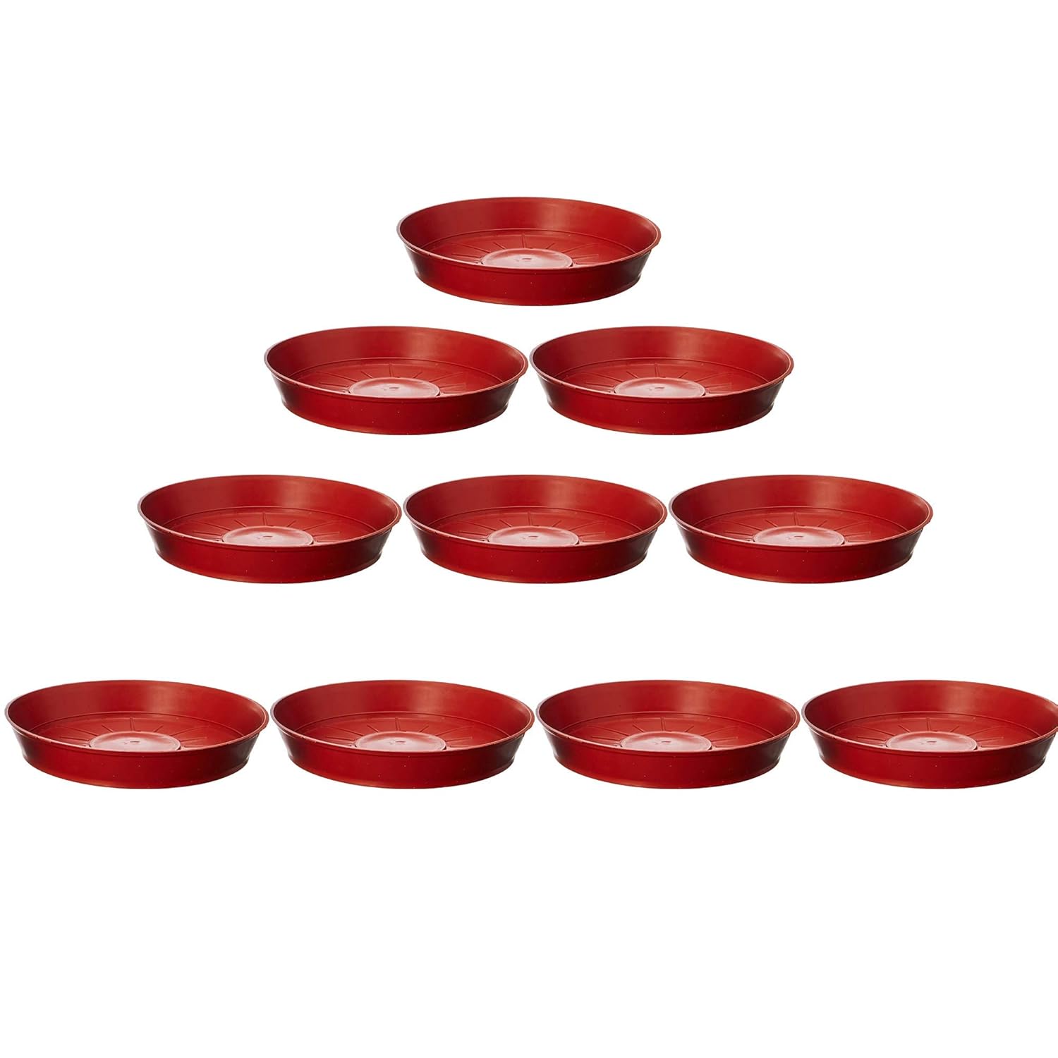 Leafy Tales Plants Bottom Plate, Drip Tray for Plants, Gamla, Terracotta Color| (6-inch, Brown, Set of 10)