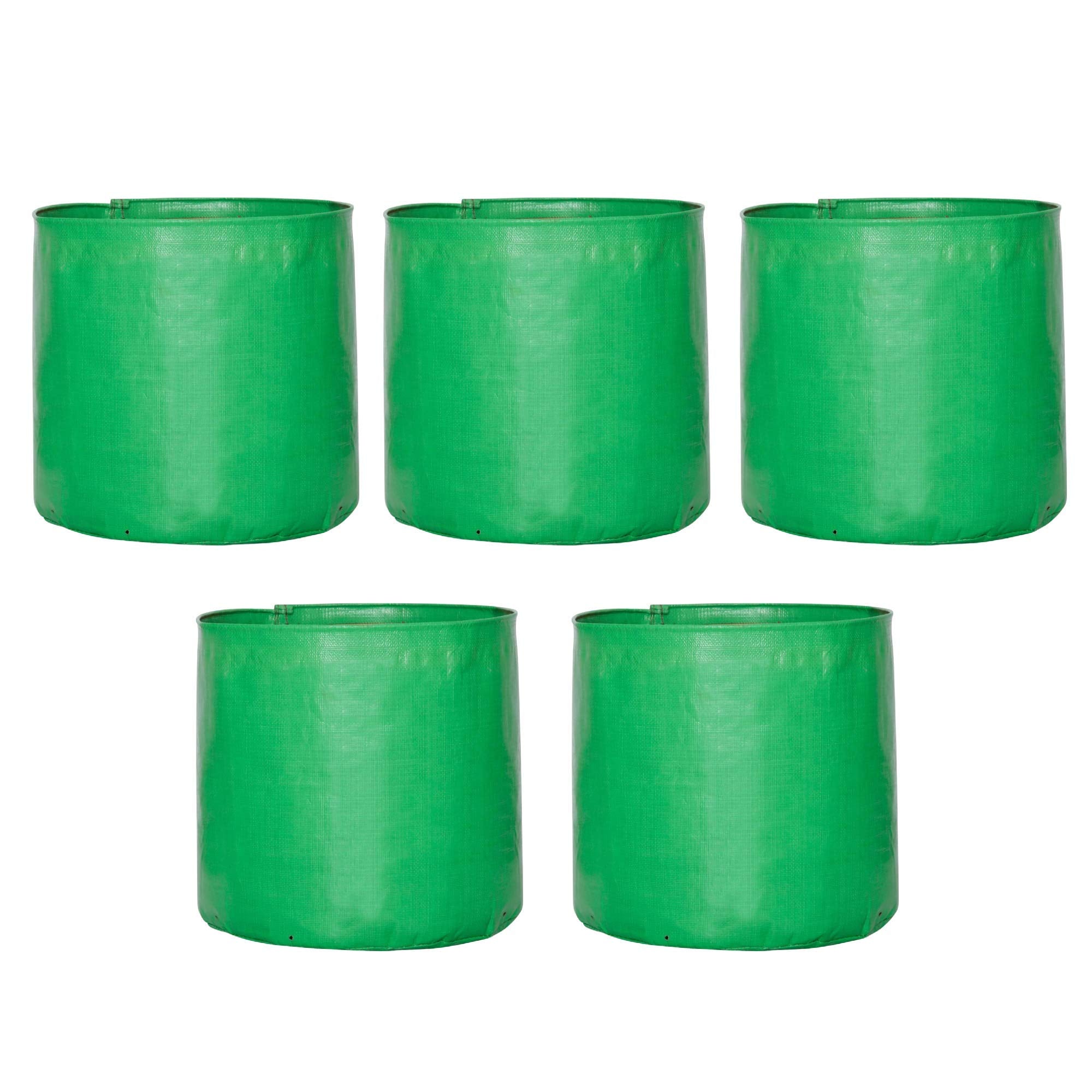 Leafy Tales HDPE Terrace Gardening Grow Bags, Green Color 9 x 9 inches, 16 Pieces