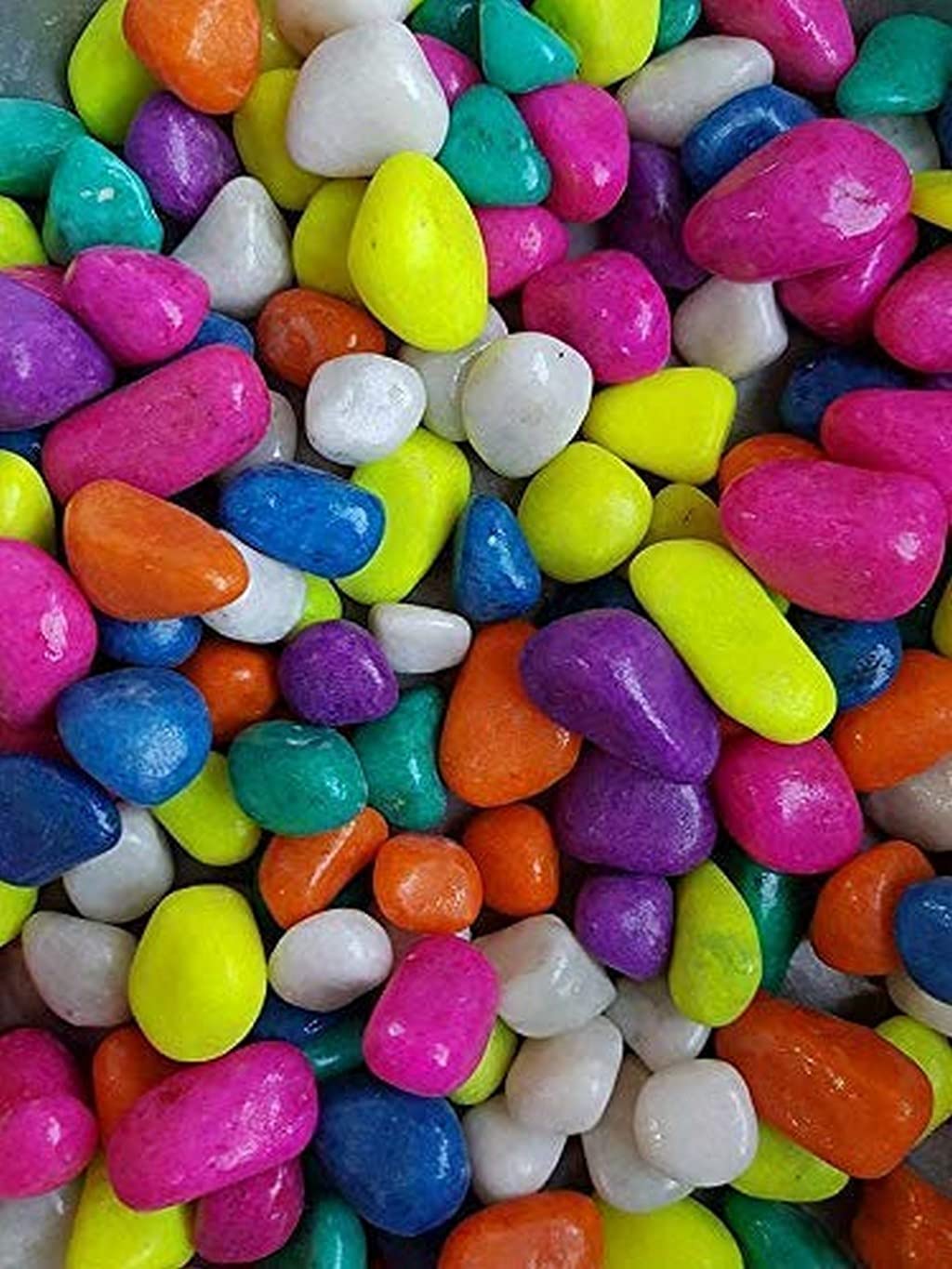 Leafy Tales Rainbow Marble Stone Pebbles for Home & Garden Decoration| Rainbow Pebbles 10 Kg