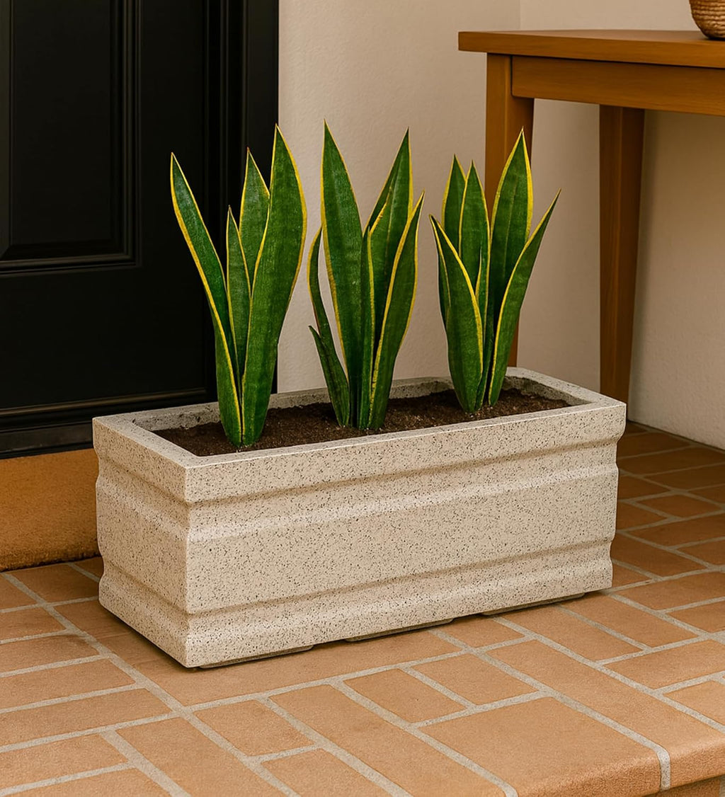 Leafy Tales Modern Rectangular Planter for Home Décor 24 INCH, Highly Durable,Lightweight Indoor Outdoor Planter, Flower Pot Gamla,Tree Planter, Pot for Balcony Garden, Vegetables, Flowers & Greenery