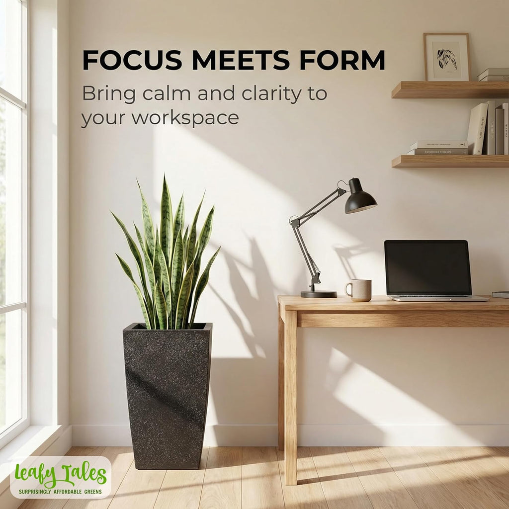 Leafy Tales Modern Roto Square Tower Planter for Home Décor 18 INCH, Highly Durable,Lightweight Indoor Outdoor Planter, Flower Pot Gamla