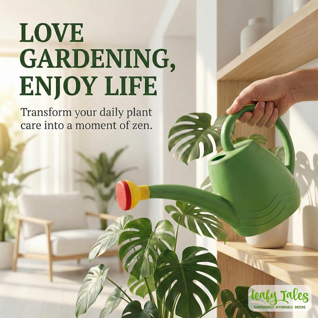 Leafy Tales Garden Watering Can (1.8 L, Green)