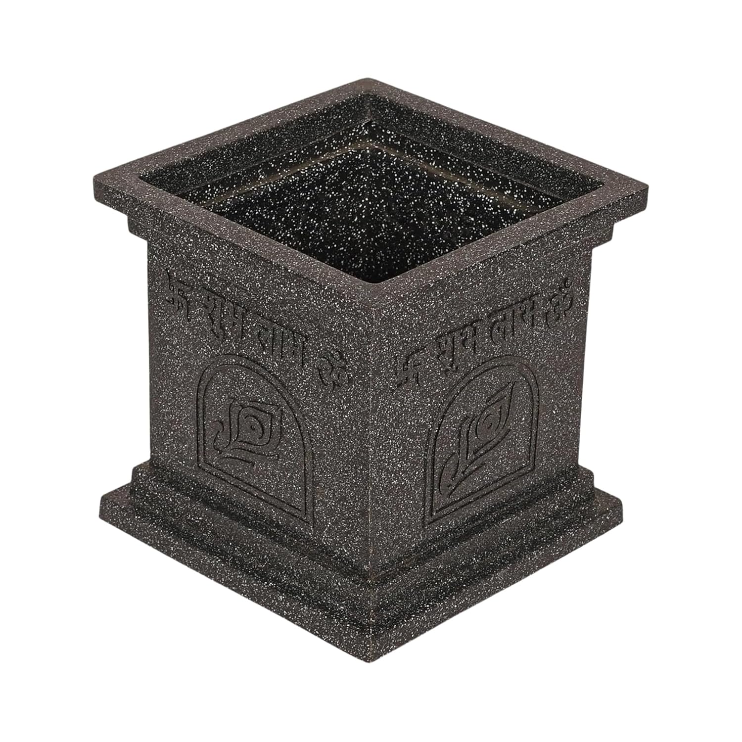 Leafy Tales Modern Greek Tulsi Pot/Planter for Home Décor 12 INCH, Highly Durable,Lightweight Indoor Outdoor Planter, Flower Pot Gamla,Tree Planter