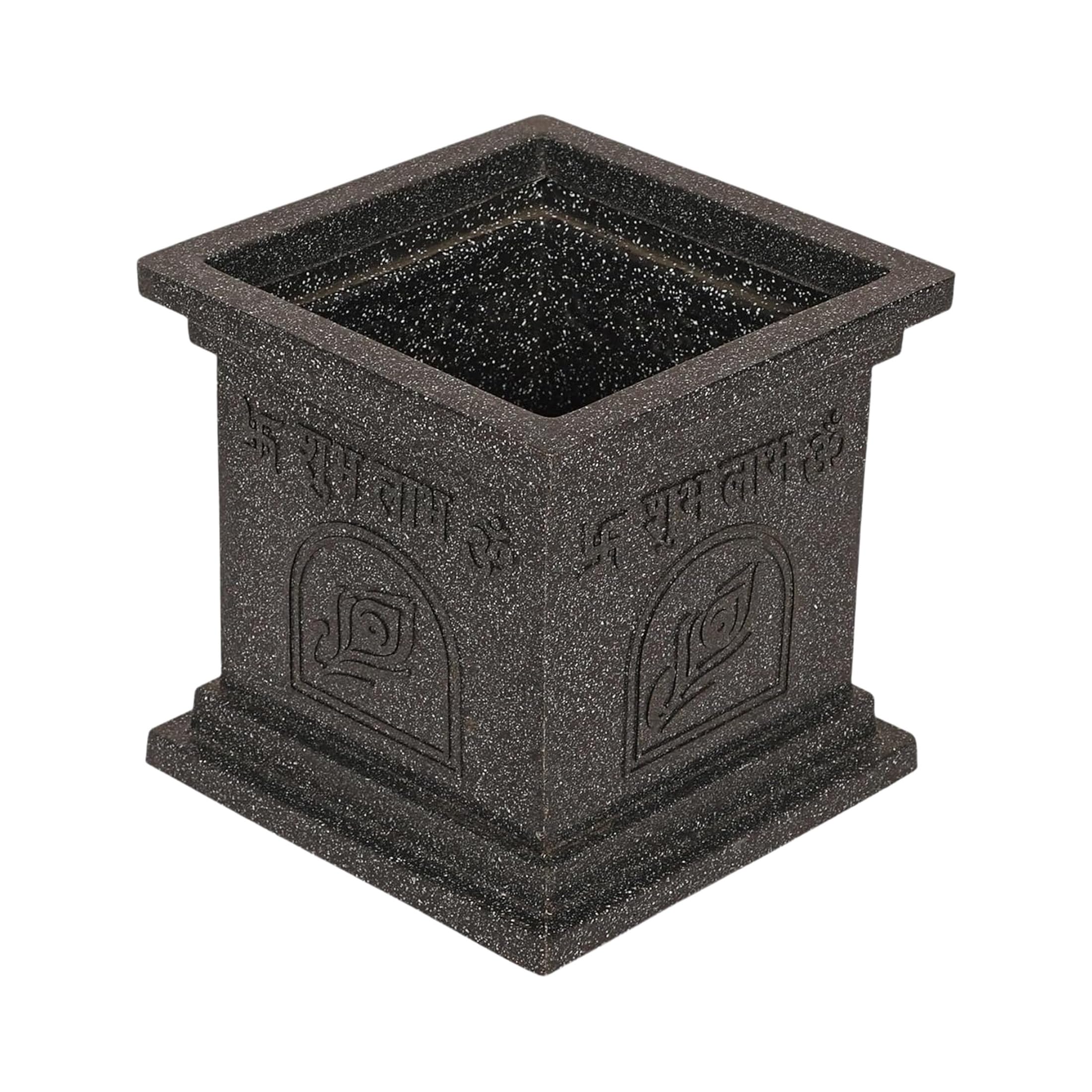Leafy Tales Modern Greek Tulsi Pot/Planter for Home Décor 10 INCH, Highly Durable,Lightweight Indoor Outdoor Planter, Flower Pot Gamla,Tree Planter