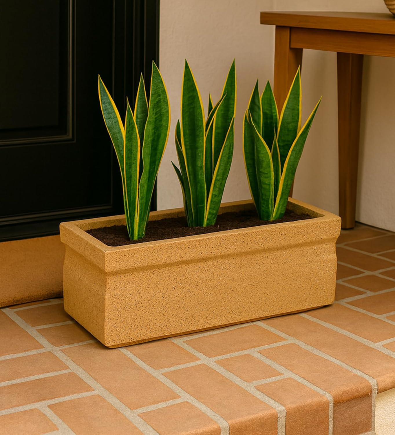Leafy Tales Modern Rectangular Planter for Home Décor 21 INCH, Highly Durable,Lightweight Indoor Outdoor Planter, Flower Pot Gamla,Tree Planter, Pot for Balcony Garden, Vegetables, Flowers & Greenery