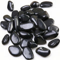 Leafy Tales Black Polished Marble Stone Pebbles for Home & Garden Decoration|Plants & Pots|Art & Craft|Aquarium Vase Filler | White Polish 500 GMS
