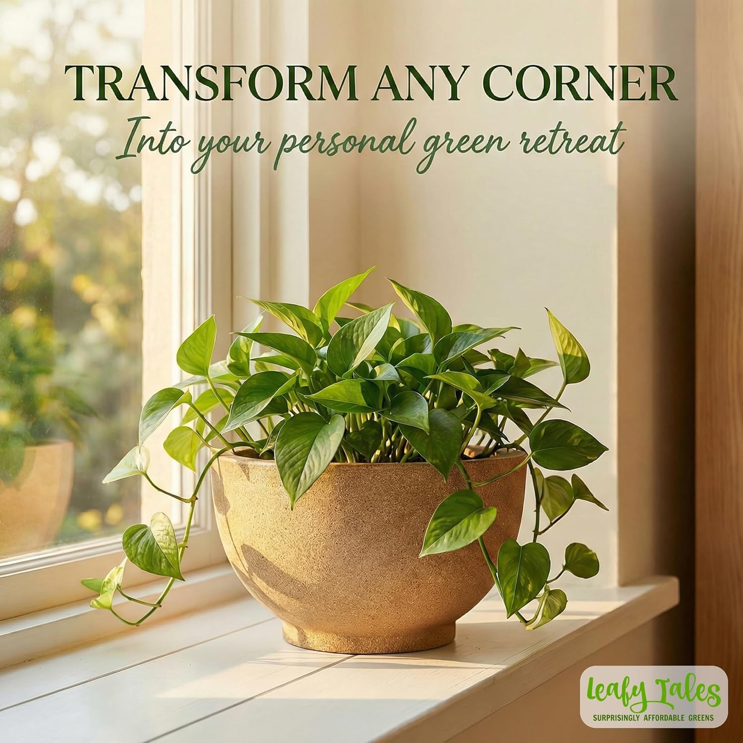 Leafy Tales Modern Round Planter for Home Décor 18 INCH, Highly Durable,Lightweight Indoor Outdoor Planter, Flower Pot Gamla,Tree Planter, Pot for Balcony Garden, Vegetables, Flowers & Greenery