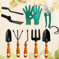 Leafy Tales Gardening Tool Kit Set of 9 (7 Tools + Pruner Scissors + Gloves)